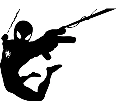 αυτοκόλλητο σιλουέτα spiderman υπερήρωα - TenStickers