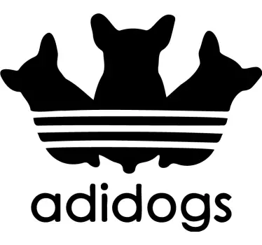 Adidogs που αγαπούν τα ζώα adidas στυλ παράθυρο - TenStickers