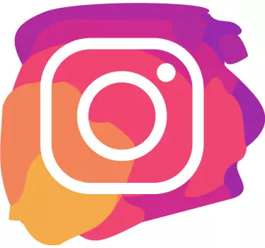 Decal παράθυρο εικονιδίου instagram - TenStickers