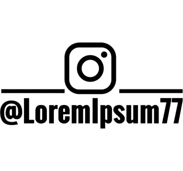 απλή instragram εξατομικευμένη βιτρίνα - TenStickers