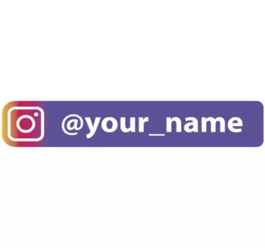 αυτοκόλλητο εξατομικευμένο μωβ instagram λογότυπο - TenStickers