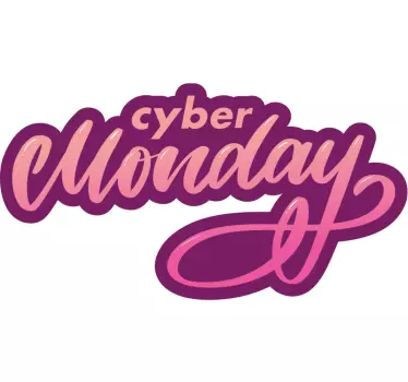 ροζ cyber monday αυτοκόλλητα μαύρο Παρασκευή - TenStickers