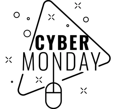 Cyber Δευτέρα με αυτοκόλλητα ποντικιού μαύρη Παρασκευή - TenStickers