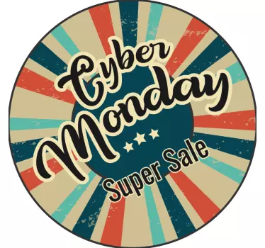 Cyber monday vintage παράθυρο decal - TenStickers