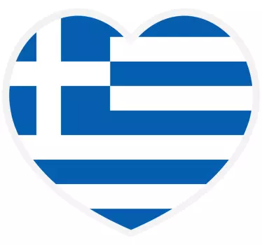 ελλάδα με καρδιά πόλης decal - TenStickers