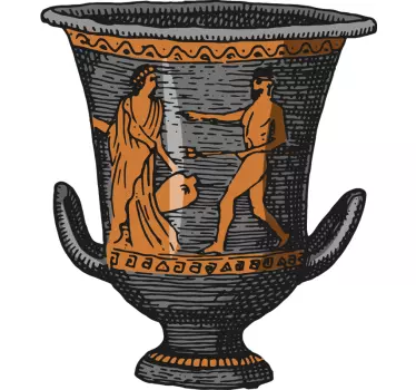 ελληνικό βάζο αντικειμενο τοίχου - TenStickers