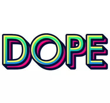 Dope cool γκράφιτι κείμενο τοίχο - TenStickers
