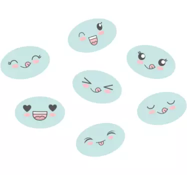αυτοκόλλητο τοίχου με χαριτωμένο anime - TenStickers