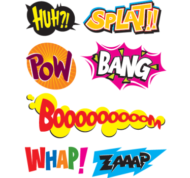 αυτοκόλλητο για παιδιά onomatopoeia - TenStickers