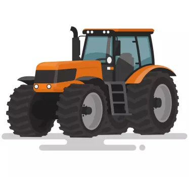 πορτοκαλί τρακτέρ παιχνίδι decal - TenStickers