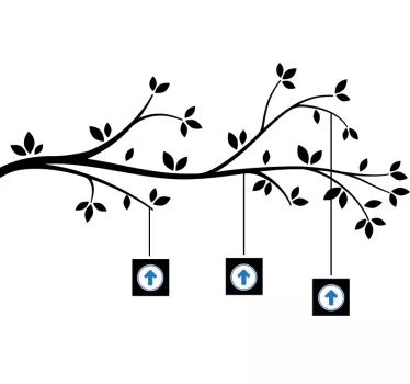 ακανόνιστο δέντρο με φωτογραφίες wall decal - TenStickers