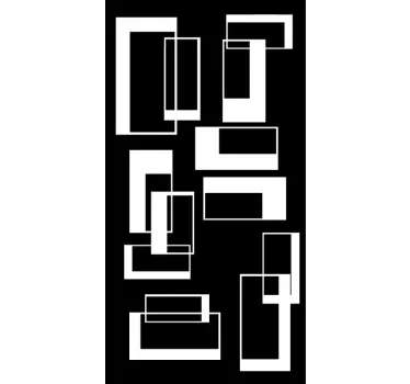 αυτοκόλλητο από γυαλί ορθογώνιο μοτίβο - TenStickers