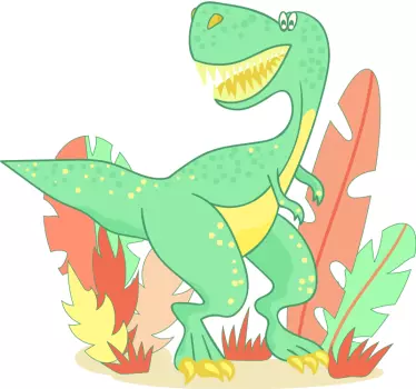 δεινόσαυρος t-rex καλλιτεχνικό ντεκόλ τοίχου - TenStickers
