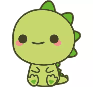 Kawaii δεινόσαυρος παιδικός δράκος τοίχου - TenStickers