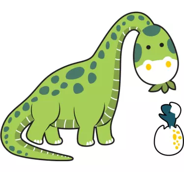 αυτοκόλλητο τοίχου brontosaurus με παιδικό δράκο - TenStickers