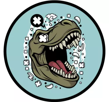 αυτοκόλλητο τοίχου με λογότυπο t-rex - TenStickers