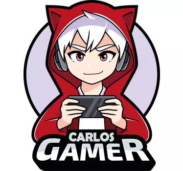 Gamer anime αγόρι εικονογράφηση τοίχο τέχνη - TenStickers