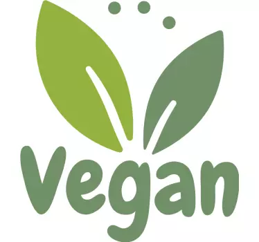 Vegan φαγητό με φύλλα εργαστηρίου decal - TenStickers