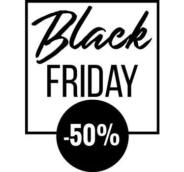 Αυτοκόλλητο για βιτρίνες Εκπτώσεις black friday -50% - TenStickers