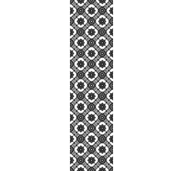παλιό λουλουδάτο μοτίβο για παράθυρο decal - TenStickers