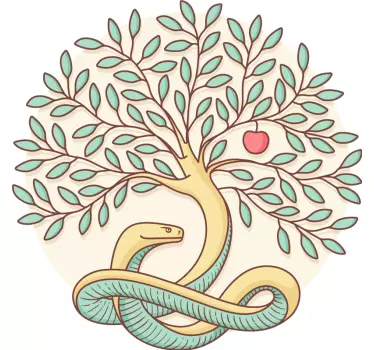 δέντρο της γνώσης δέντρο τοίχου decal - TenStickers