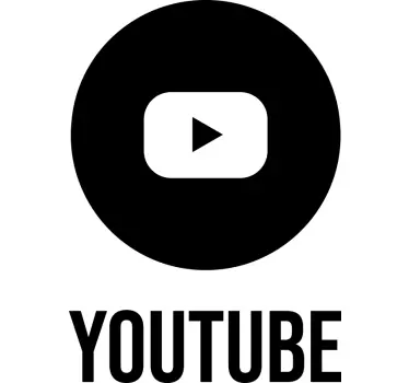 Decal παραθύρου λογότυπου youtube - TenStickers