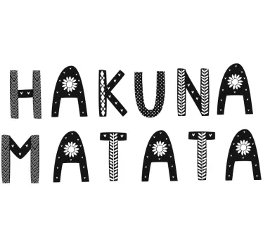αυτοκόλλητα προσφοράς εμπνευσμένο από hakuna matata - TenStickers