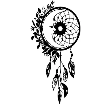 Dream catcher με φεγγάρι αντικειμένου τοίχου - TenStickers