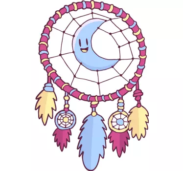 Αυτοκόλλητο "dream catcher with blue moon kids wall" - TenStickers