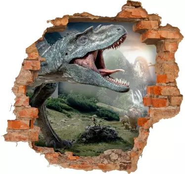 αυτοκόλλητο τοίχου jurassic κλασικό δράκο - TenStickers