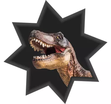 T-rex σε τρισδιάστατο εφέ δράκου - TenStickers