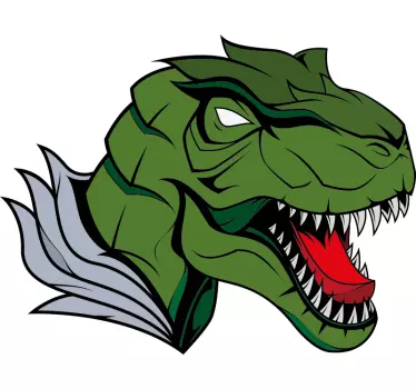 T-rex κεφάλι εικόνα δράκος τοίχου decal - TenStickers