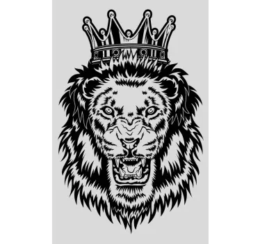 θυμωμένος βρυχηθμός λιοντάρι king decal παράθυρο - TenStickers