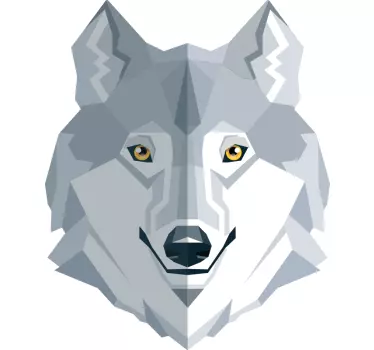 αφηρημένη σχεδίαση παραθύρου λύκος - TenStickers