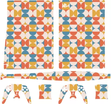 γεωμετρικό σχέδιο groovy playstation - TenStickers