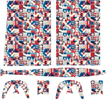 γεωμετρικό σχήμα μωσαϊκό ps5 decal - TenStickers