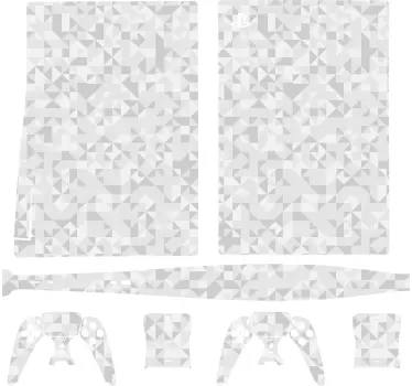 γκρι τρίγωνο μοτίβο ps5 decal - TenStickers