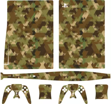 γεωμετρικό deco camo ps5 - TenStickers