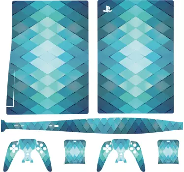 μπλε hipster διαμάντια playstation decal - TenStickers