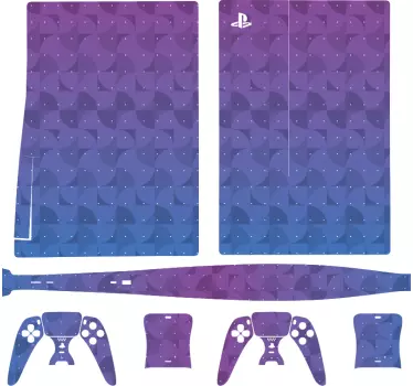 μωβ κουκκίδα γεωμετρικό decal ps5 - TenStickers