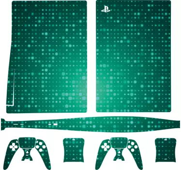 πράσινοι τεχνικοί κύκλοι ps5 decal - TenStickers