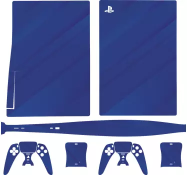 αυτοκόλλητο μπλε αφηρημένη playstation 5 - TenStickers