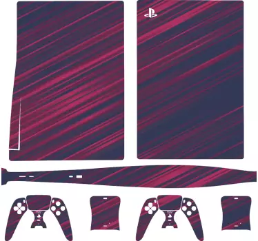 αφηρημένο ντουέτο μπλε και κόκκινο decal playstation - TenStickers