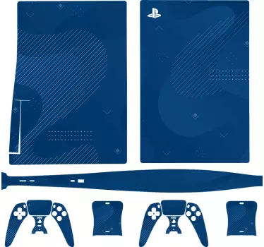 μπλε κύματα με στίγματα playstation decal - TenStickers