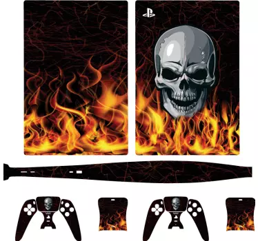 καύση κρανίο playstation 5 αυτοκόλλητα - TenStickers