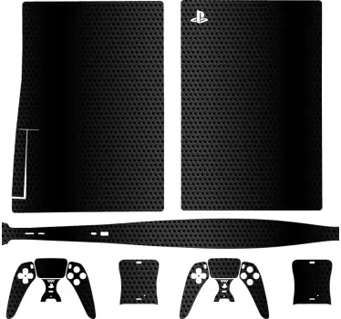 μαύρο άνθρακα playstation 5 decal - TenStickers