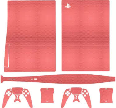 ροζ ανθρακικό δέρμα playstation 5 decal - TenStickers