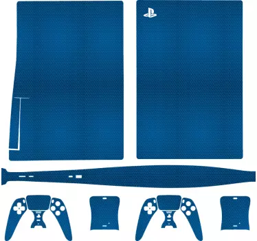 μπλε άνθρακας playstation 5 decal - TenStickers