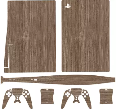 Αυτοκόλλητο με αυτοκόλλητο playstation δρυς από ξύλο δρυός - TenStickers