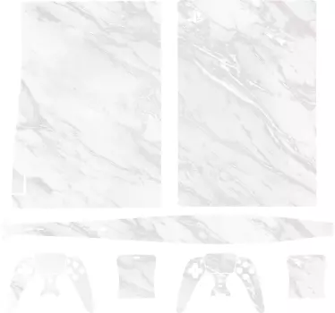Ps5 λευκό μάρμαρο επιτραπέζιο playstation 5 decal - TenStickers
